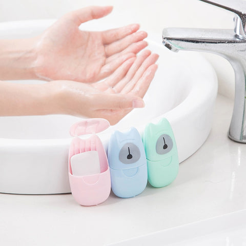 Cute 50 sheets Soap paper Portable Travel Accessories